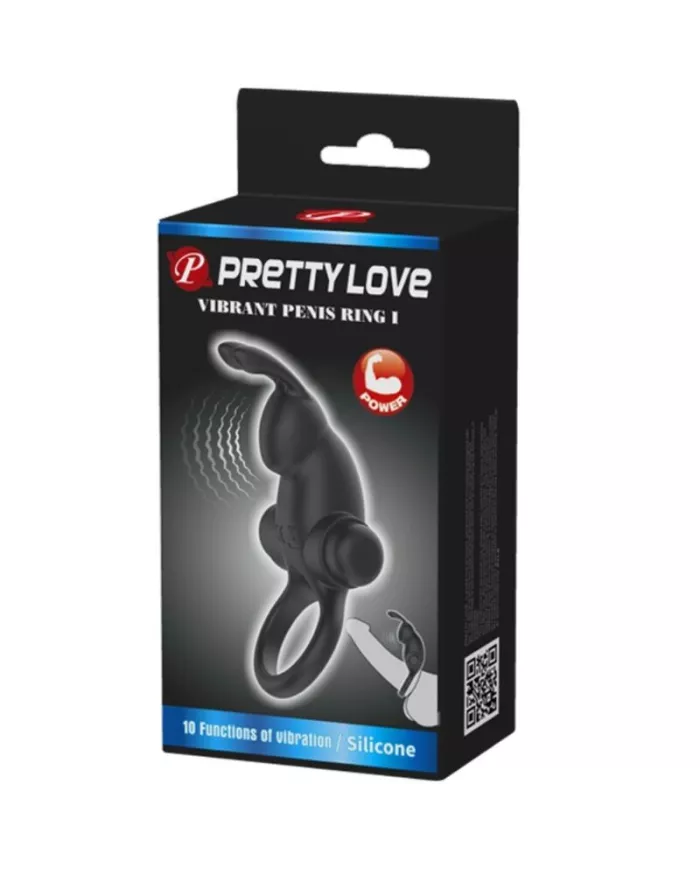 PRETTY LOVE - ANNEAU VIBRANT + STIMULATEUR DE CLITORIS RABBIT 10 VIBRATIONS NOIR PRETTY LOVE - ANNEAU VIBRANT + STIMULATEUR DE CLITORIS RABBIT 10 VIBRATIONS NOIR