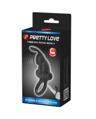 PRETTY LOVE - ANNEAU VIBRANT + STIMULATEUR DE CLITORIS RABBIT 10 VIBRATIONS NOIR PRETTY LOVE - ANNEAU VIBRANT + STIMULATEUR DE CLITORIS RABBIT 10 VIBRATIONS NOIR
