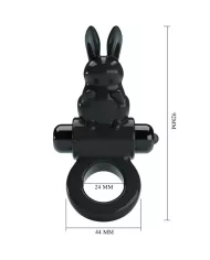 PRETTY LOVE - ANNEAU VIBRATEUR EXCITANT RABBIT 10 VIBRATIONS NOIR PRETTY LOVE - ANNEAU VIBRATEUR EXCITANT RABBIT 10 VIBRATIONS NOIR