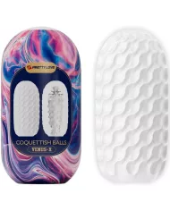 PRETTY LOVE - COQUETTISH BALLS MASTURBATEUR HOMME EN SILICONE BLANC