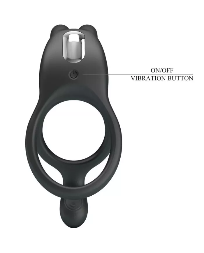 PRETTY LOVE - SETH DOUBLE ANNEAU VIBRANT LAPIN 7 VIBRATIONS NOIR PRETTY LOVE - SETH DOUBLE ANNEAU VIBRANT LAPIN 7 VIBRATIONS NOIR