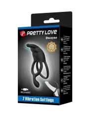 PRETTY LOVE - SETH DOUBLE ANNEAU VIBRANT LAPIN 7 VIBRATIONS NOIR PRETTY LOVE - SETH DOUBLE ANNEAU VIBRANT LAPIN 7 VIBRATIONS NOIR