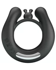 PRETTY LOVE - ANNEAU VIBRANT DAHLIA + STIMULATEUR DE CLITORIS 12 VIBRATIONS NOIR