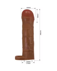 PRETTY LOVE - MANCHON DE PÉNIS POUR OIGNON AVEC EXTENSION DE 2,5 CM MULATTO PRETTY LOVE - MANCHON DE PÉNIS POUR OIGNON AVEC EXTENSION DE 2,5 CM MULATTO