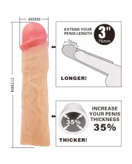 PRETTY LOVE - MANCHON DE PÉNIS DEREK AVEC EXTENSION DE 7,6 CM DE CHAIR PRETTY LOVE - MANCHON DE PÉNIS DEREK AVEC EXTENSION DE 7,6 CM DE CHAIR