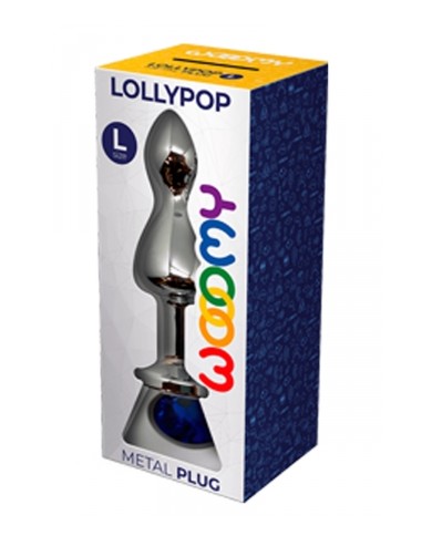 Plug bijou Lollypop bleu L - Wooomy