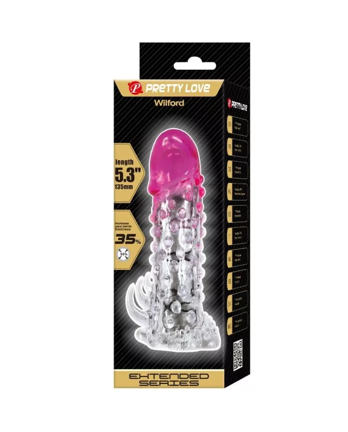 PRETTY LOVE - GAINE D'AGRANDISSEMENT RÉALISTE WILFORD AVEC PÉNIS EN RELIEF ROSE PRETTY LOVE - GAINE D'AGRANDISSEMENT RÉALISTE WILFORD AVEC PÉNIS EN RELIEF ROSE