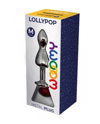 Plug bijou Lollypop rouge M - Wooomy