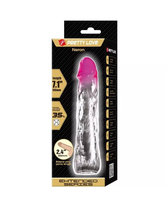 PRETTY LOVE - GAINE D'AGRANDISSEMENT RÉALISTE NERON 6 CM POUR PÉNIS ROSE PRETTY LOVE - GAINE D'AGRANDISSEMENT RÉALISTE NERON 6 CM POUR PÉNIS ROSE