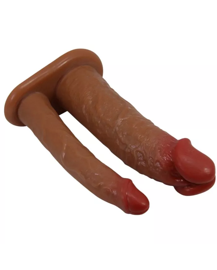 PRETTY LOVE - MANCHON DOUBLE PÉNIS YAIRON AVEC EXTENSION DE 4 CM MULÂTRE PRETTY LOVE - MANCHON DOUBLE PÉNIS YAIRON AVEC EXTENSION DE 4 CM MULÂTRE