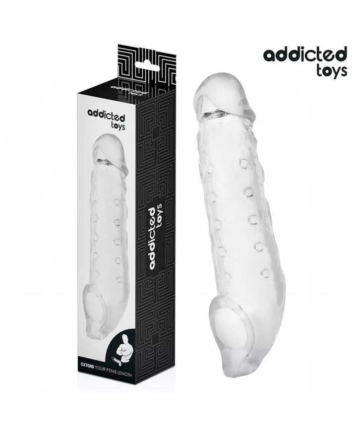 ADDICTED TOYS - EXTENSION DE PÉNIS TRANSPARENTE TAILLE S 23 CM