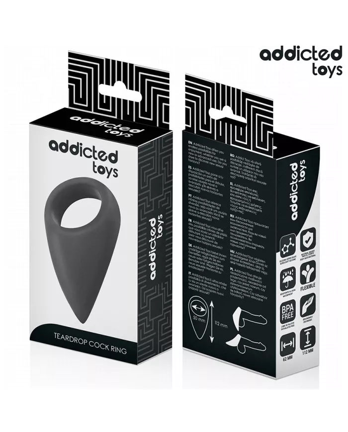 ADDICTED TOYS - ANNEAU PÉNIS EN FORME DE LARME ADDICTED TOYS - ANNEAU PÉNIS EN FORME DE LARME