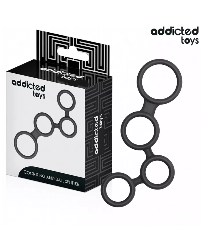 ADDICTED TOYS - ANNEAU PÉNIS AVEC SÉPARATEURS POUR TESTICULES