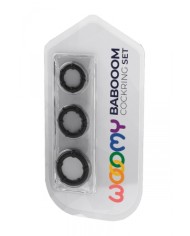 Set 3 Cockrings noir Babooom - Wooomy