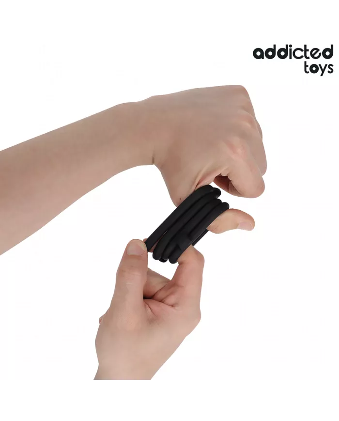 ADDICTED TOYS - ANNEAU PÉNIS AVEC SÉPARATEURS POUR TESTICULES