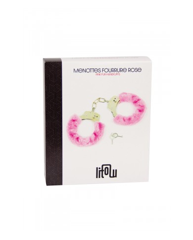 Menottes fourrure rose - Litolu