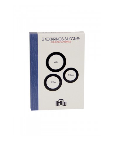 Set 3 cockrings silicone - Litolu