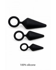 kit d'entrainement anal 3 plugs silicone - Litolu