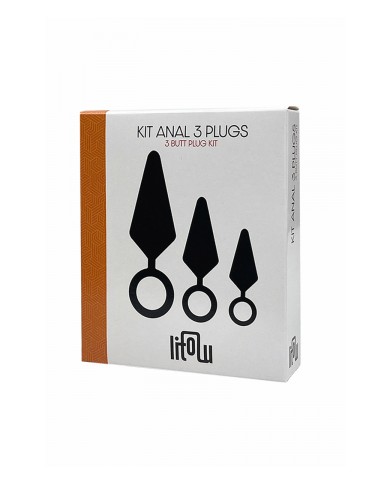 kit d'entrainement anal 3 plugs silicone - Litolu