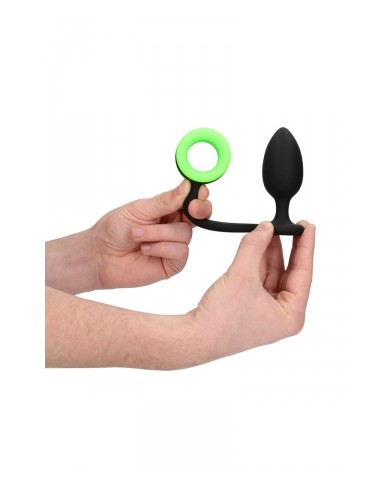 Plug avec cockring phosphorescent - Ouch