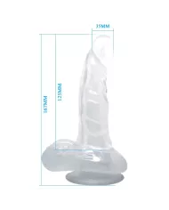 BAILE - GODE RÉALISTE AVEC VENTOUSE ET TESTICULES 16.7 CM TRANSPARENT BAILE - GODE RÉALISTE AVEC VENTOUSE ET TESTICULES 16.7 CM TRANSPARENT
