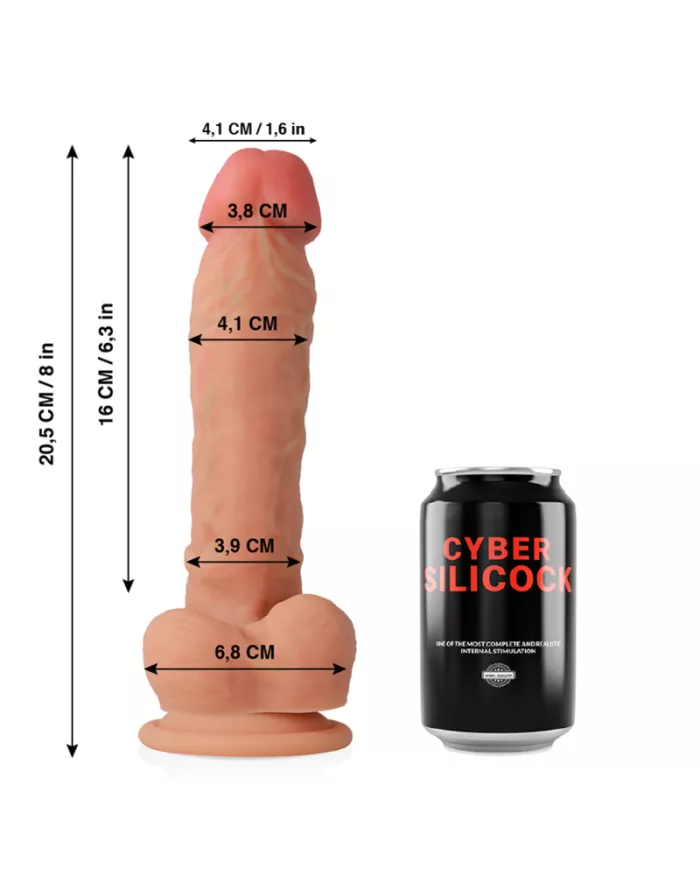 CYBER SILICOCK - DONG EN SILICONE LIQUIDE DOUX ULTRA RÉALISTE 20.5 CM -O- 4.1 CM CYBER SILICOCK - DONG EN SILICONE LIQUIDE DOUX ULTRA RÉALISTE 20.5 CM -O- 4.1 CM
