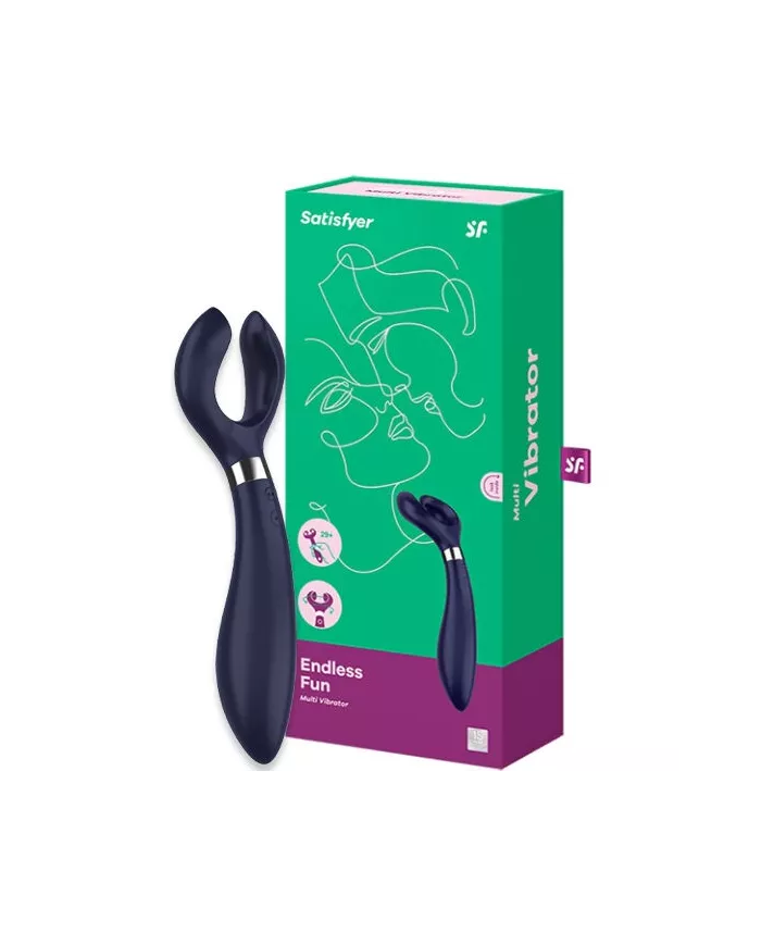 SATISFYER - ENDLESS FUN MULTI VIBRATEUR 3 BLEU