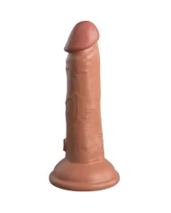 KING COCK - ELITE GODE RÉALISTE VIBRANT & SILICONE 15.2 CM CARAMEL