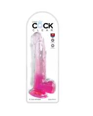KING COCK - CLEAR GODE AVEC TESTICULES 20.3 CM ROSE KING COCK - CLEAR GODE AVEC TESTICULES 20.3 CM ROSE
