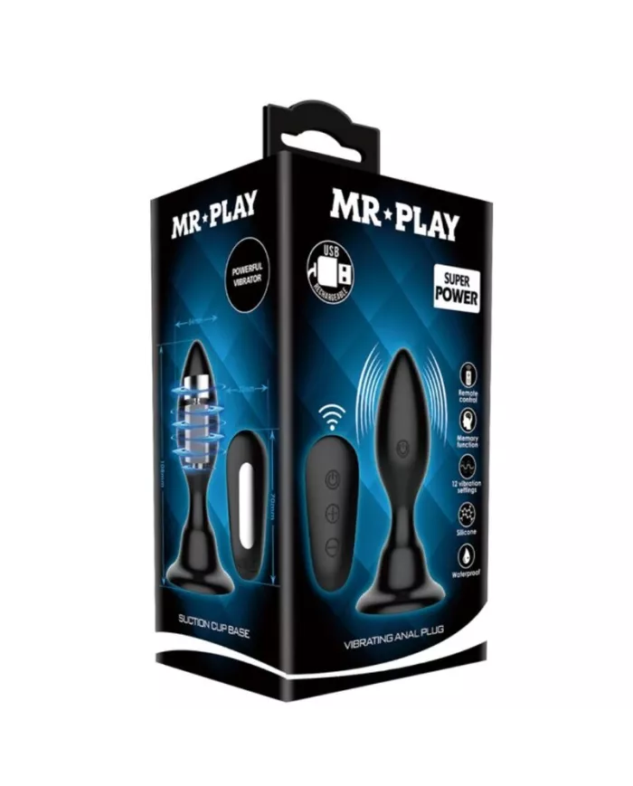 MR PLAY - PLUG ANAL AVEC TÉLÉCOMMANDE VIBRATION NOIRE MR PLAY - PLUG ANAL AVEC TÉLÉCOMMANDE VIBRATION NOIRE