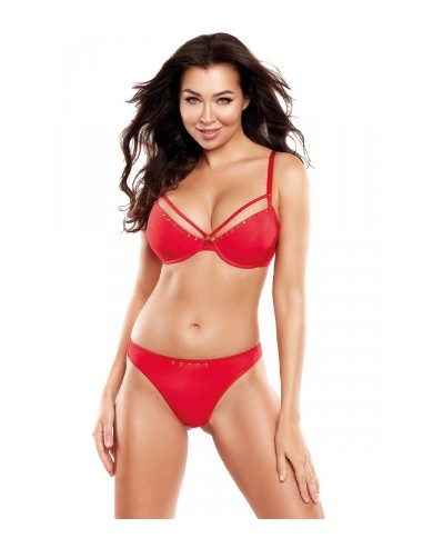 Soutien-gorge push-up rouge V-10351 - Axami