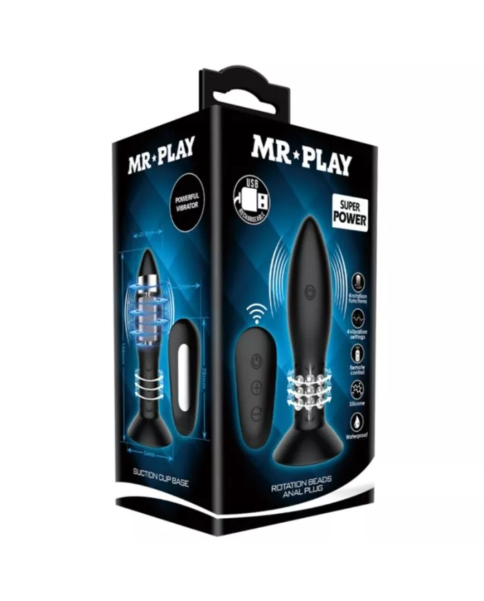 MR PLAY - PLUG AVEC TÉLÉCOMMANDE  BILLES TOURNANTES NOIRES MR PLAY - PLUG AVEC TÉLÉCOMMANDE  BILLES TOURNANTES NOIRES