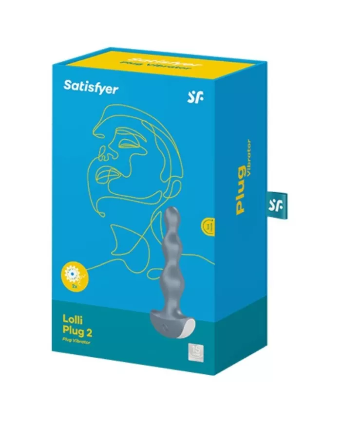 SATISFYER - VIBRATEUR LOLLI PLUG 2 PLUG  GRIS SATISFYER - VIBRATEUR LOLLI PLUG 2 PLUG  GRIS