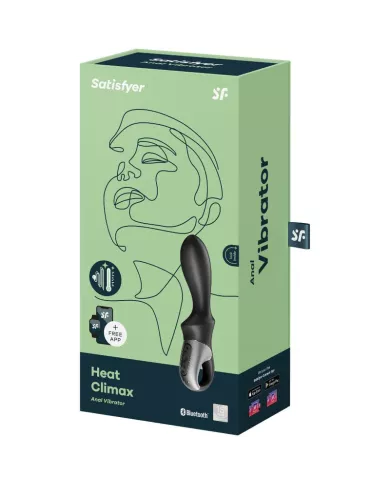 SATISFYER - APPLICATION VIBRATEUR ANAL HEAT CLIMAX NOIR