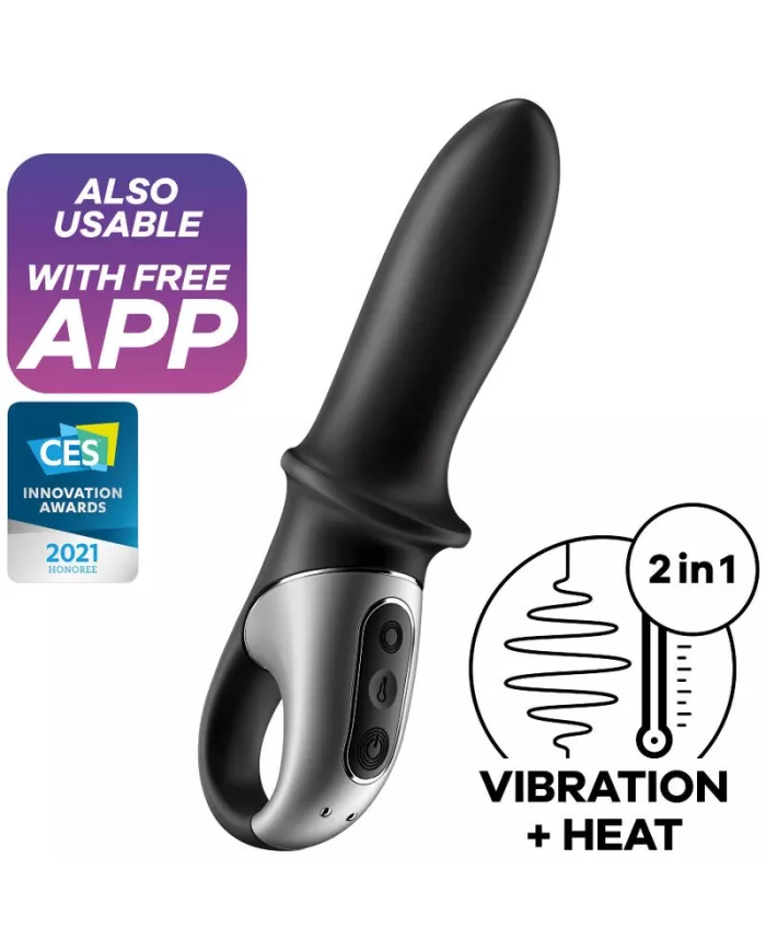 SATISFYER - APPLICATION DE VIBRATEUR ANAL HOT PASSION NOIR