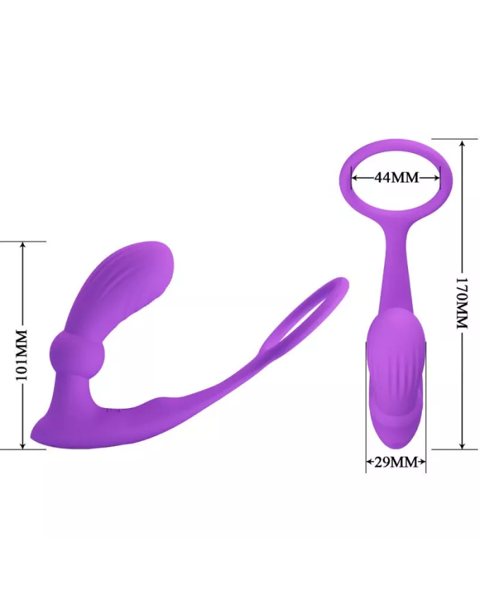 PRETTY LOVE - BAGUE WARREN ET VIBRATEUR ANAL VIOLET