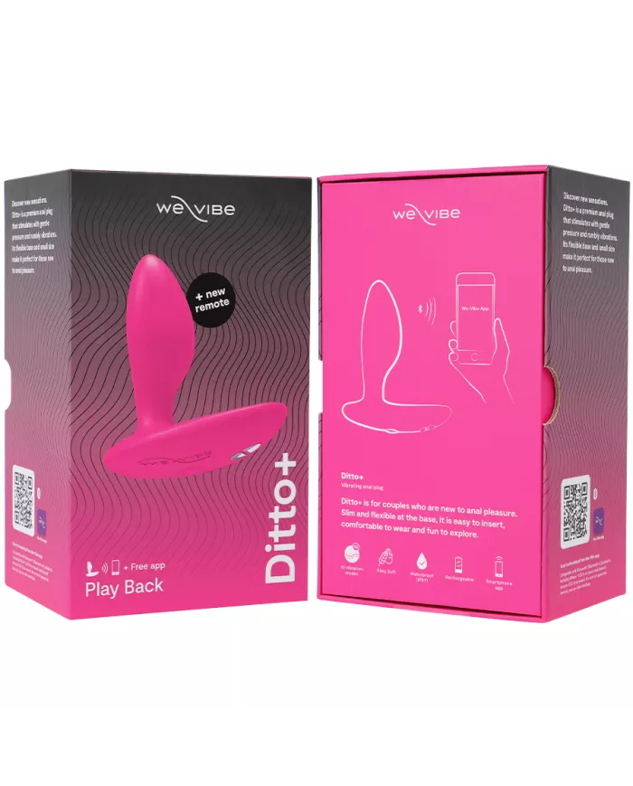 WE-VIBE - DITTO+ VIBRATEUR ANAL PLUG ROSE WE-VIBE - DITTO+ VIBRATEUR ANAL PLUG ROSE