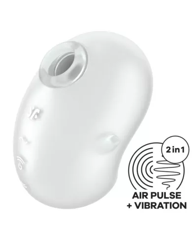 SATISFYER - CUTIE GHOST VIBRATEUR  POSER BLANC