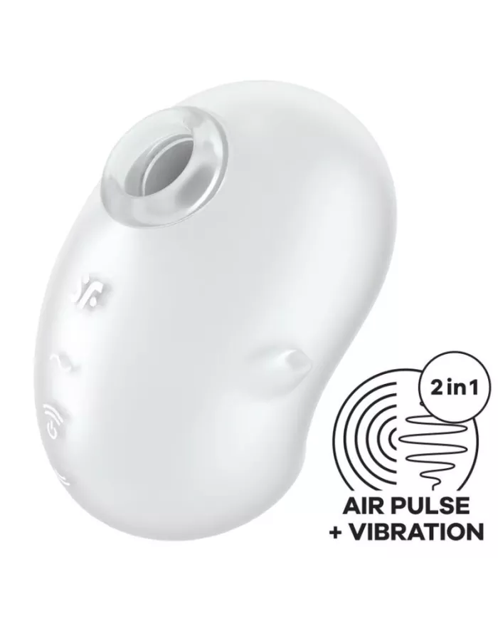 SATISFYER - CUTIE GHOST VIBRATEUR  POSER BLANC