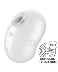 SATISFYER - CUTIE GHOST VIBRATEUR  POSER BLANC