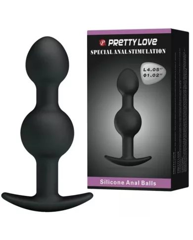 PRETTY LOVE - BALLES ANAL EN SILICONE SPÉCIALE STIMULATION 10.3 CM NOIRES PRETTY LOVE - BALLES ANAL EN SILICONE SPÉCIALE STIMULATION 10.3 CM NOIRES