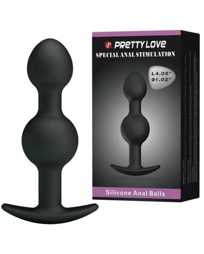 PRETTY LOVE - BALLES ANAL EN SILICONE SPÉCIALE STIMULATION 10.3 CM NOIRES PRETTY LOVE - BALLES ANAL EN SILICONE SPÉCIALE STIMULATION 10.3 CM NOIRES