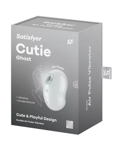 SATISFYER - CUTIE GHOST VIBRATEUR  POSER BLANC