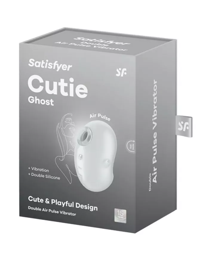 SATISFYER - CUTIE GHOST VIBRATEUR  POSER BLANC