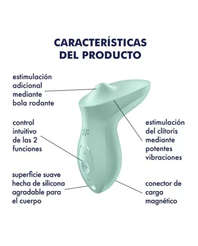 SATISFYER - VIBRATEUR EXCITERRR À POSER SUR LE CLITORIS MENTHE