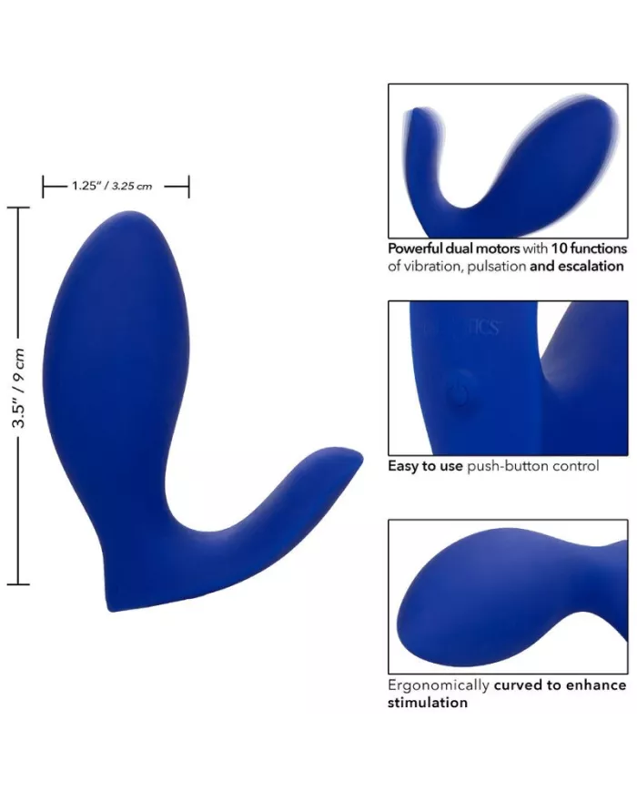 CALEXOTICS - ADMIRAL STIMULATEUR ET VIBRATEUR DE PROSTATE RIMMING BLEU CALEXOTICS - ADMIRAL STIMULATEUR ET VIBRATEUR DE PROSTATE RIMMING BLEU