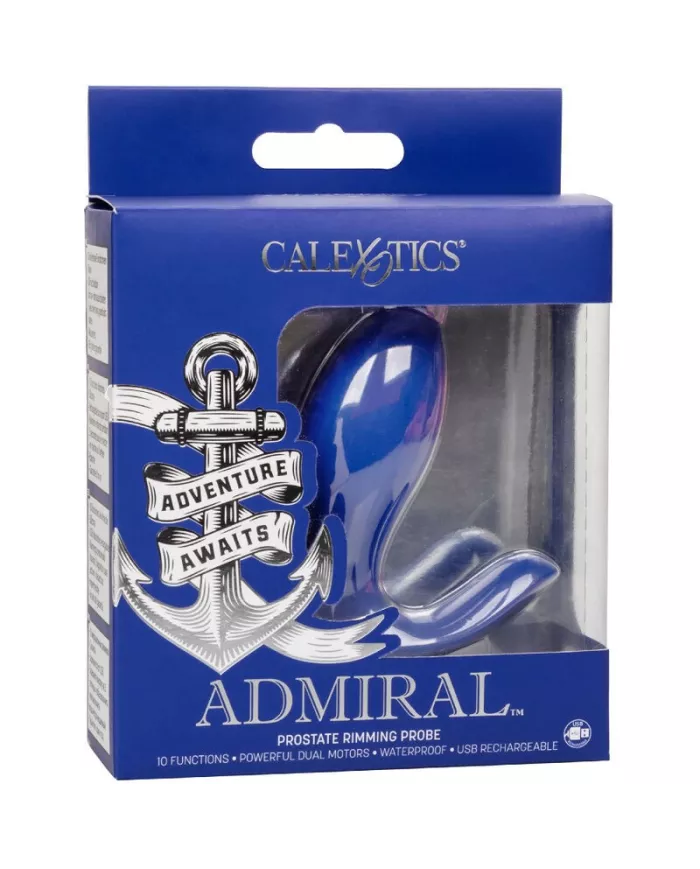CALEXOTICS - ADMIRAL STIMULATEUR ET VIBRATEUR DE PROSTATE RIMMING BLEU CALEXOTICS - ADMIRAL STIMULATEUR ET VIBRATEUR DE PROSTATE RIMMING BLEU