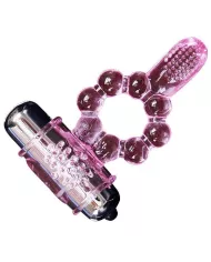BAILE - ANNEAU SILICONE 10 RYTHMES DE LANGUE AVEC VIBRATION ROSE