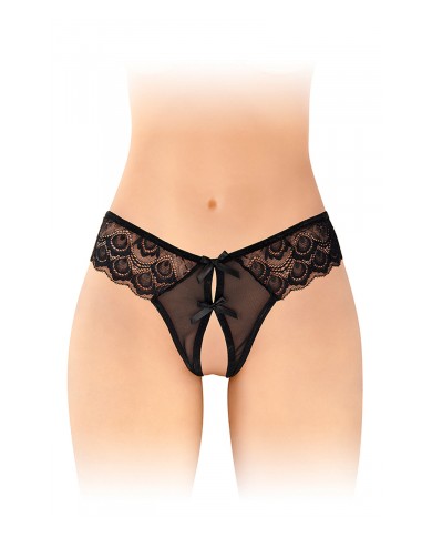 String ouvert Alicia noir - Fashion Secret