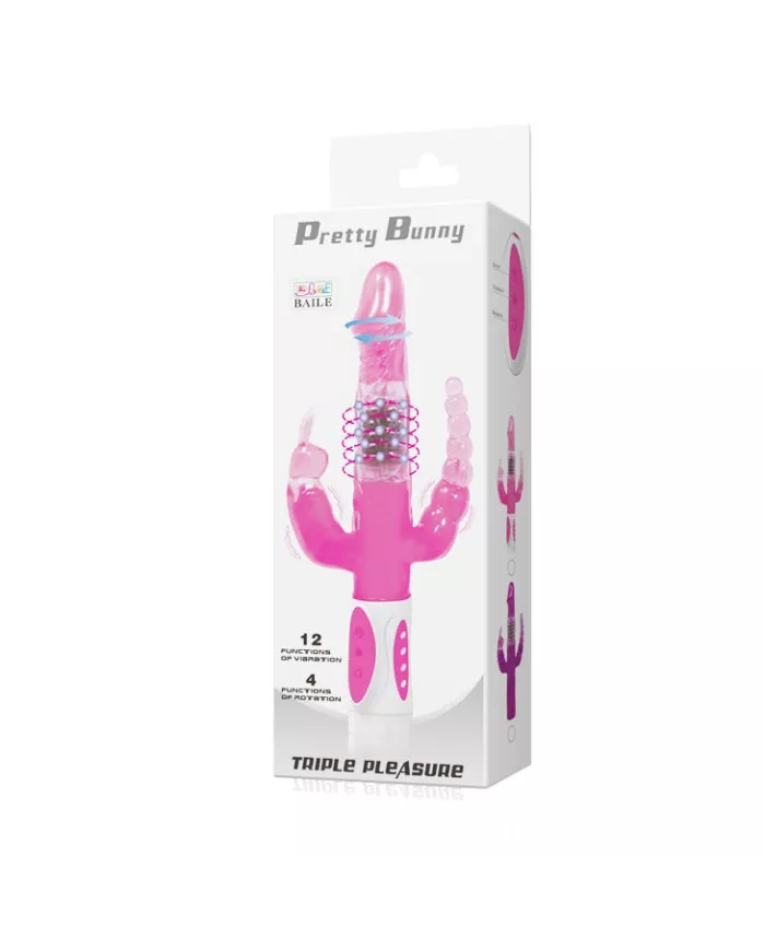 BAILE - PRETTY BUNNY TRIPLE VIBRATEUR ROTATEUR BAILE - PRETTY BUNNY TRIPLE VIBRATEUR ROTATEUR